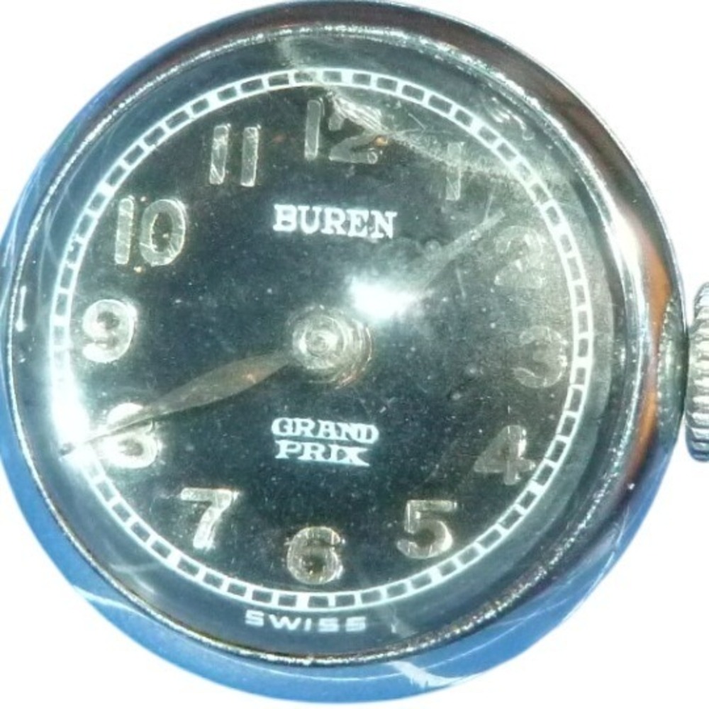 Vintage BUREN Grand Prix Swiss Orb Bubble Pendant Watch Taxedo Dial Orb Works